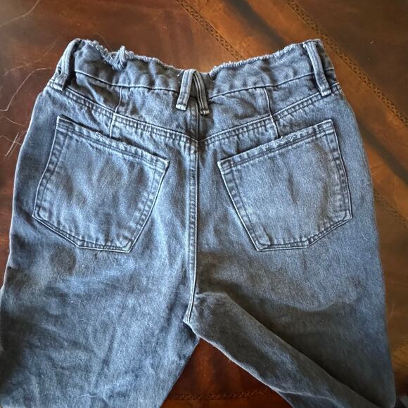 Good American High Waisted Washed Black Long Straight Leg Jeans 4/27 - Picture 8 of 9